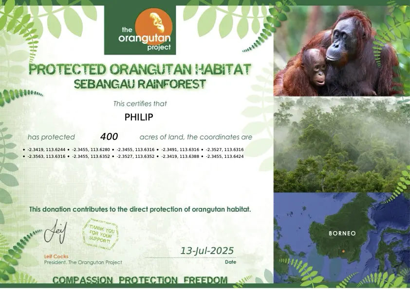 Habitat Protection Certificate